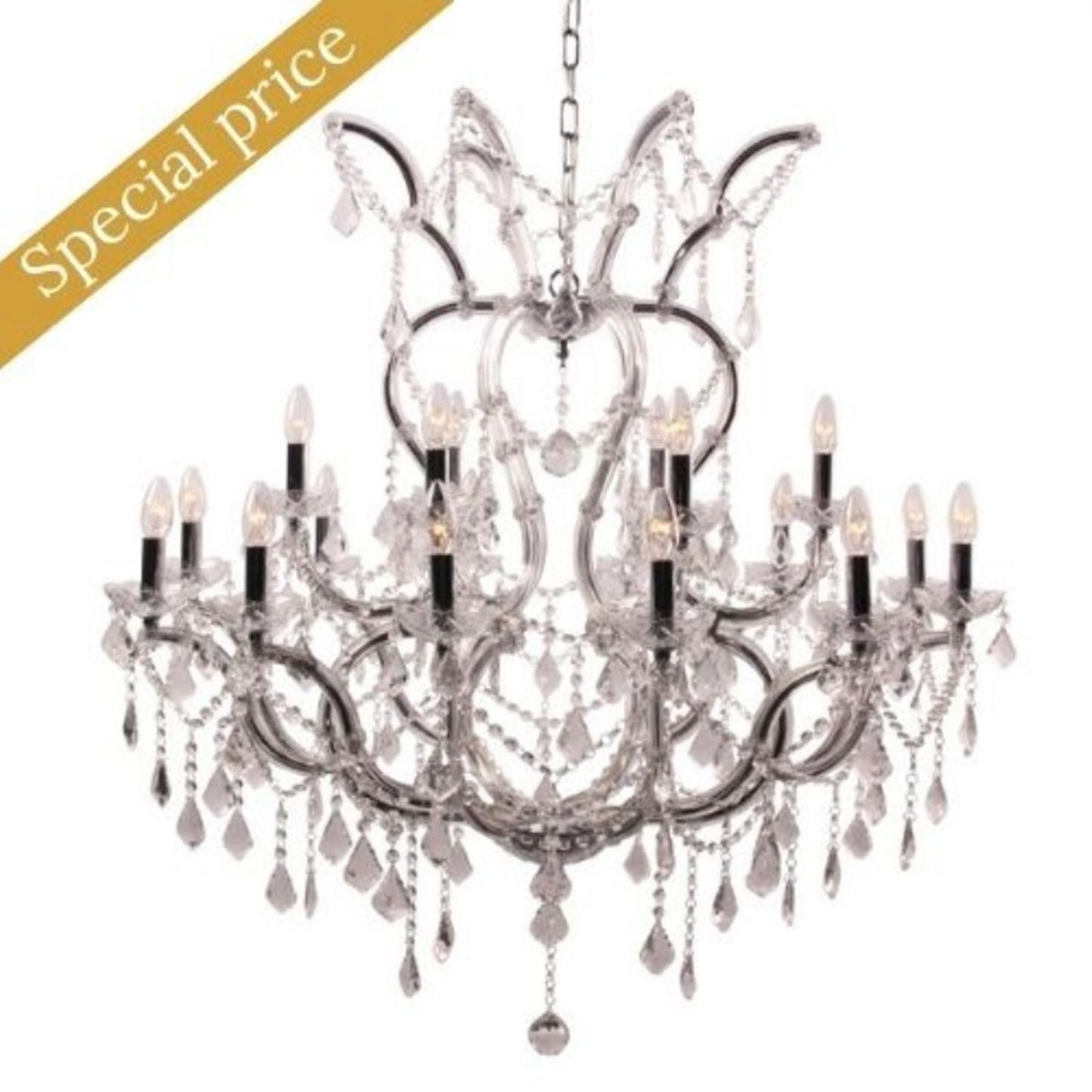 DS Chandelier, ceiling light Maria Theresia 105 cm, silver