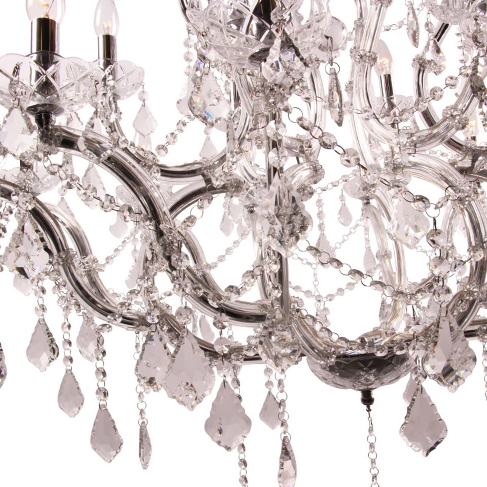 DS Chandelier, ceiling light Maria Theresia 105 cm, silver