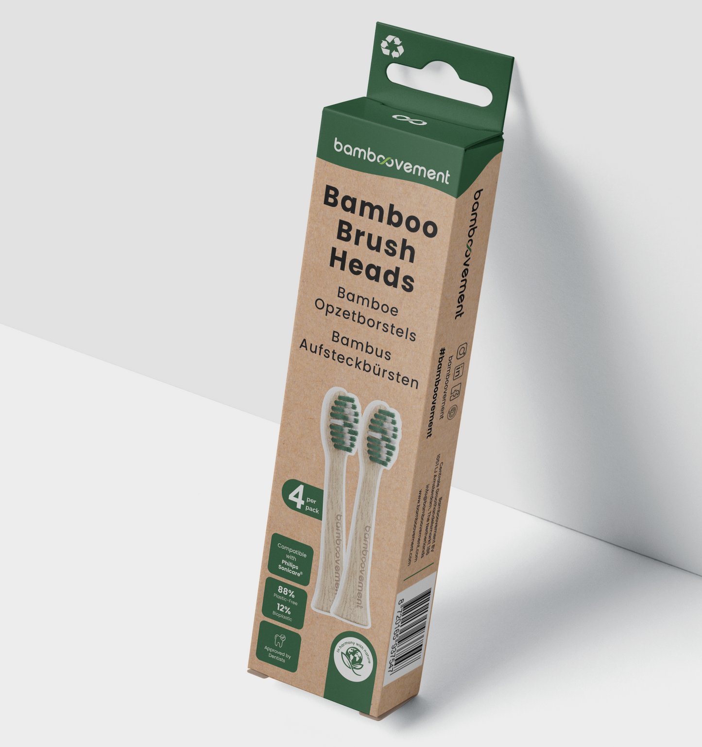 Bambus-Zahnbürstenköpfe für Philips Sonicare - vegan, nachhaltig & umweltfreundlich