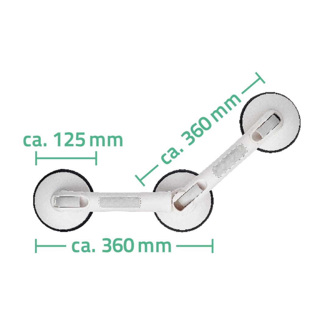 Ridder Winkel-Haltegriff Mit Saugnäpfen Premium Weiß
