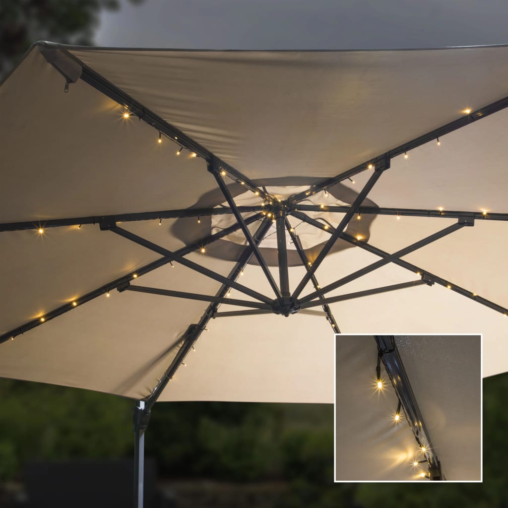 Hi Solar-Led-Lichterkette Für Sonnenschirme 130 Cm