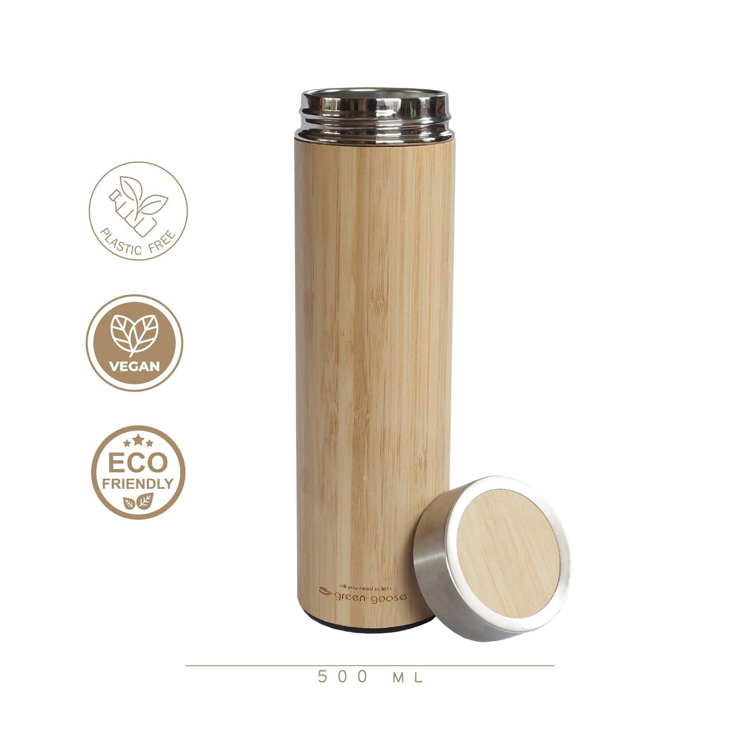 green-goose bamboo thermos bottle