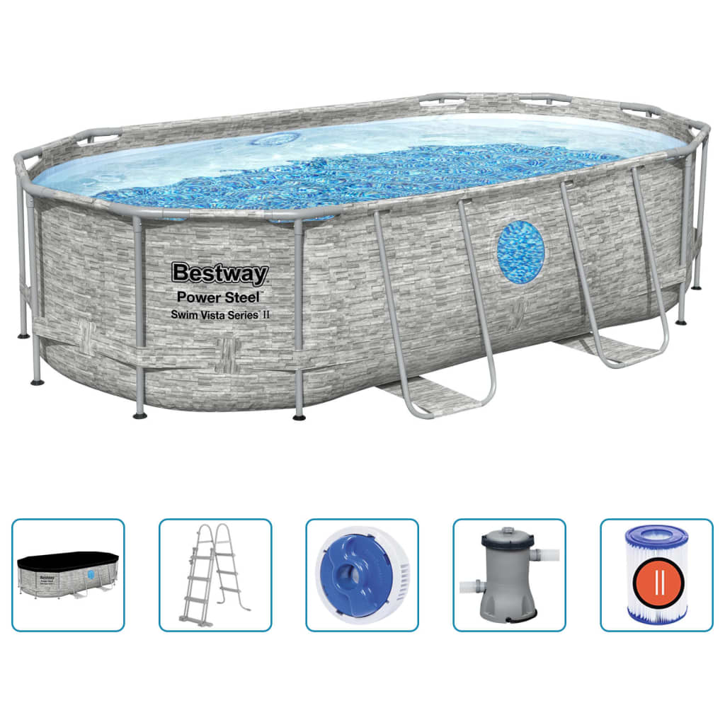 Bestway Power Steel Swimmingpool-Set 427X250X100 Cm