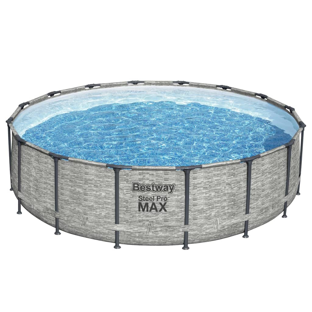 Bestway Power Steel Swimming Pool Rund 488X122 Cm