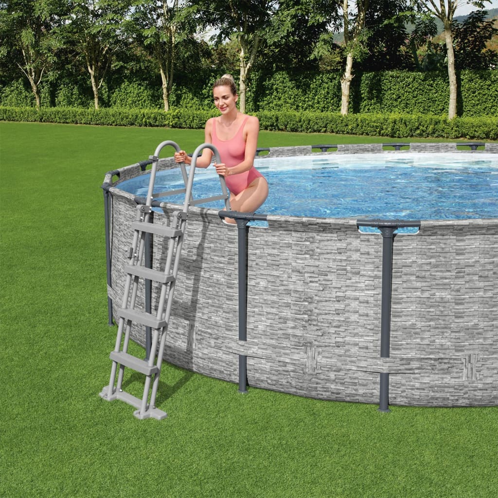 Bestway Power Steel Swimming Pool Rund 488X122 Cm