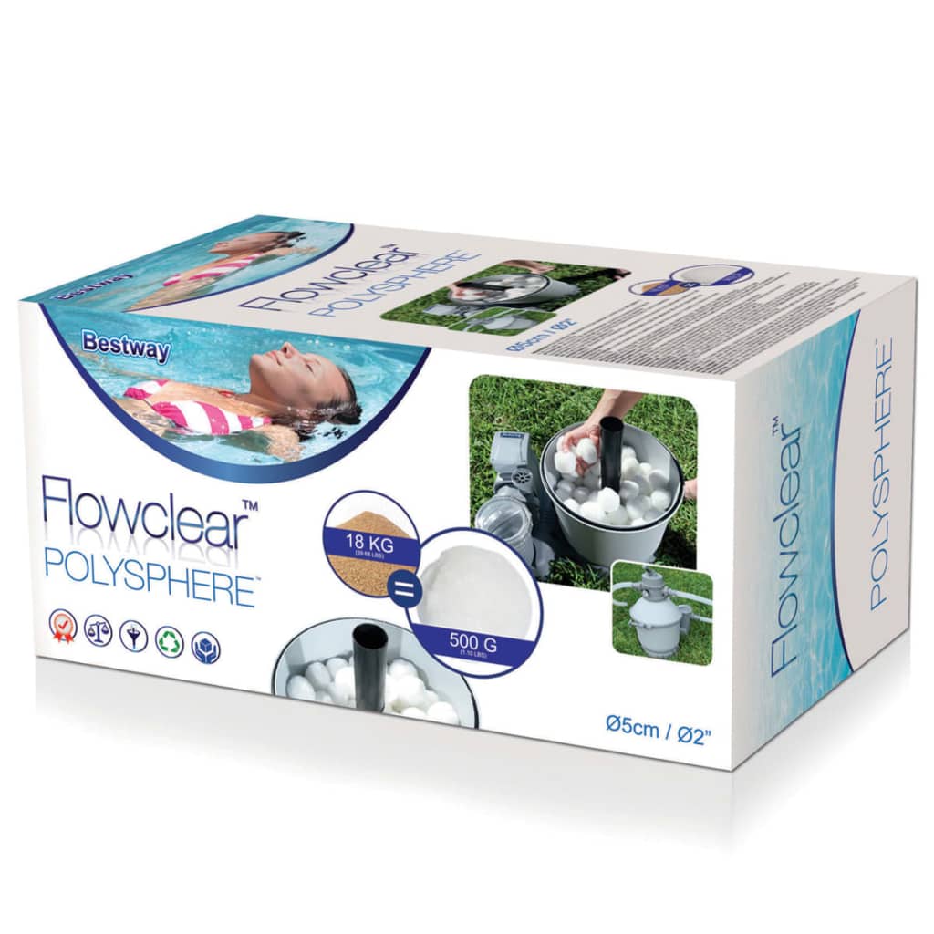 Bestway Flowclear Filterbälle Polysphere 500 G 58475