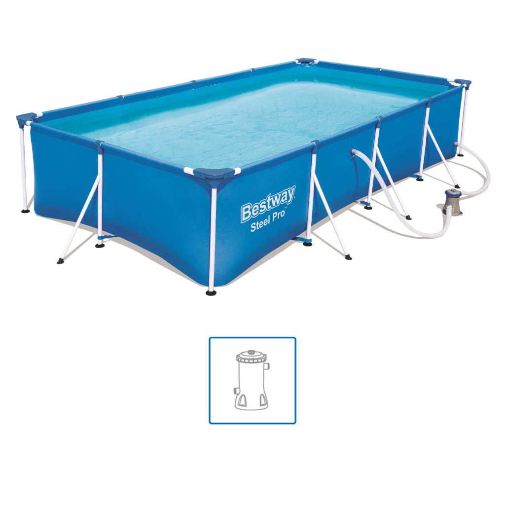 Bestway Steel Pro Swimmingpool-Set Rechteckig 400×211×81 Cm 56424