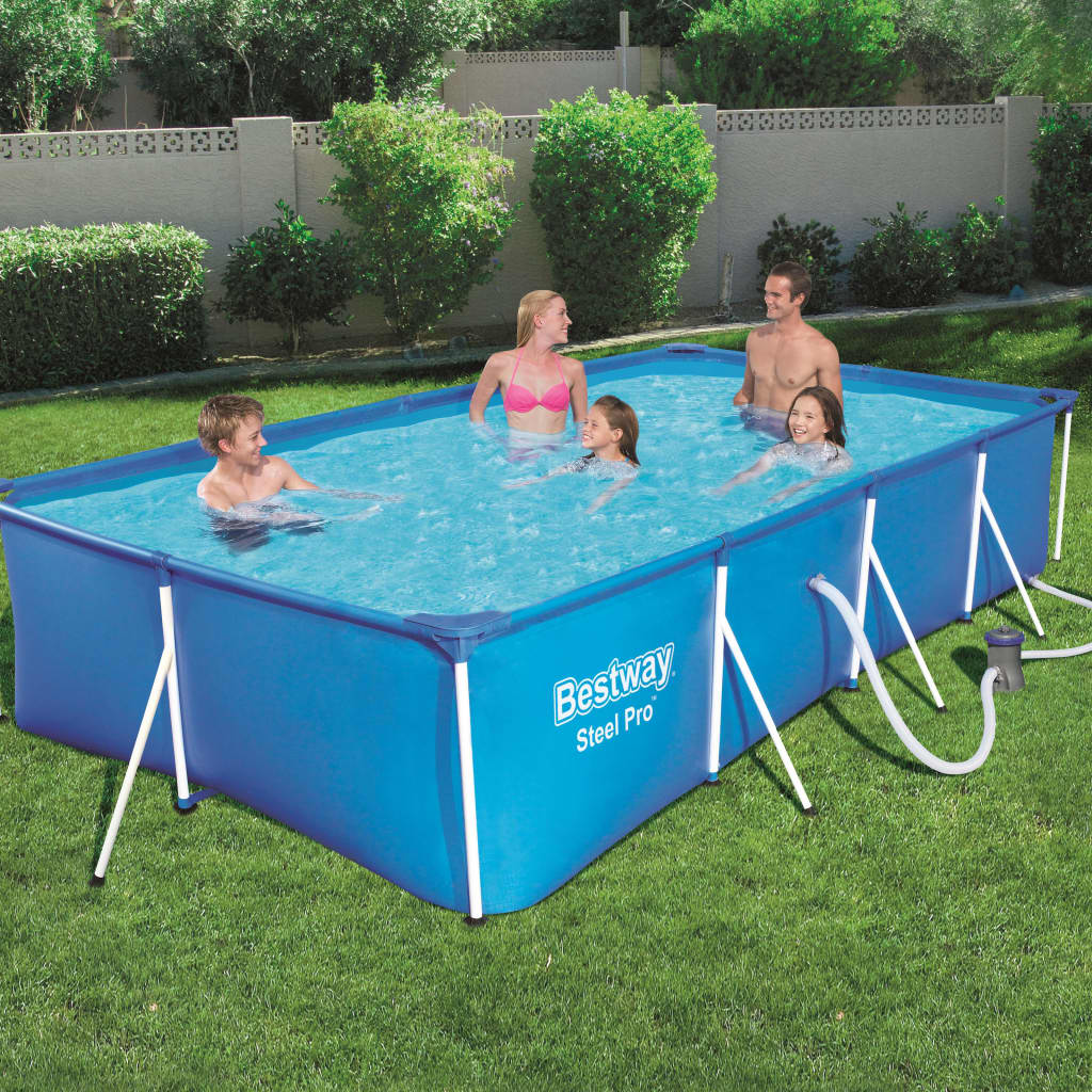 Bestway Steel Pro Swimmingpool-Set Rechteckig 400×211×81 Cm 56424