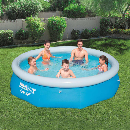 Bestway Fast Set Aufblasbarer Swimmingpool Rund 57266