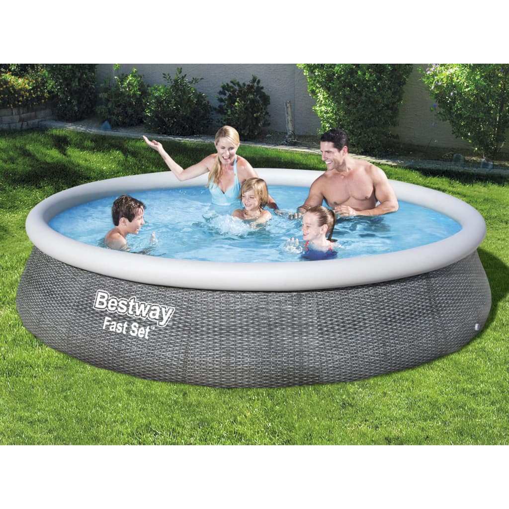 Bestway Fast Set Aufblasbares Pool-Set Mit Pumpe 396X84 Cm