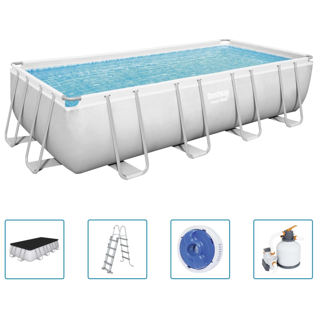 Bestway Power Steel Swimmingpool-Set Rechteckig 549X274X122 Cm