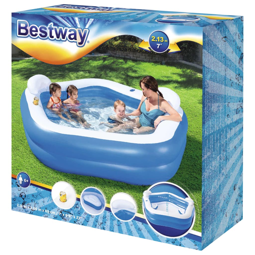 Bestway Family Fun Lounge Pool 213X206X69 Cm