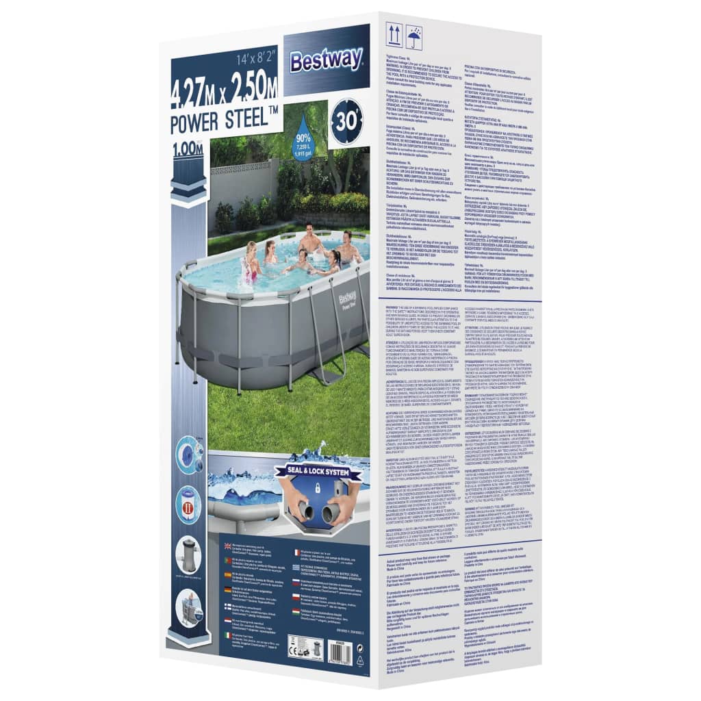 Bestway Power Steel Aufstellpool Oval