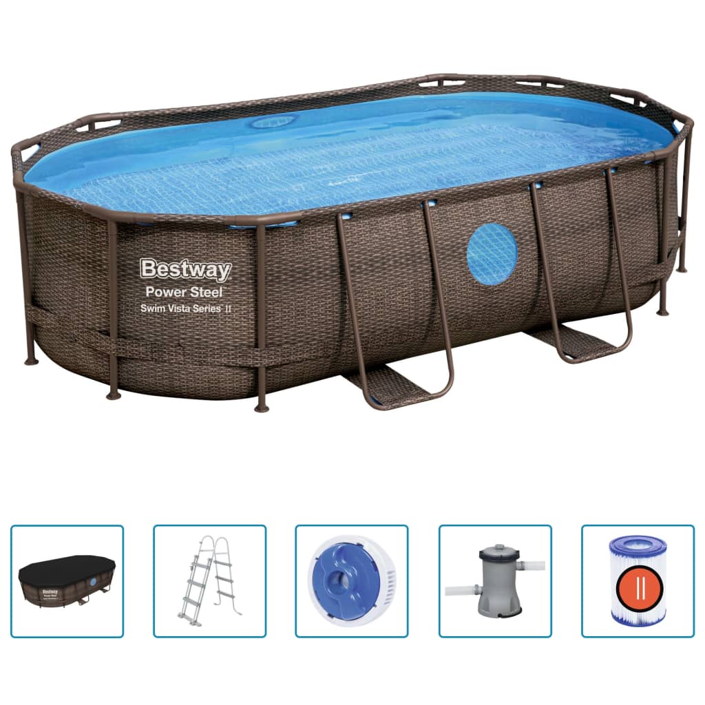 Bestway Power Steel Swimmingpool-Set 427X250X100 Cm