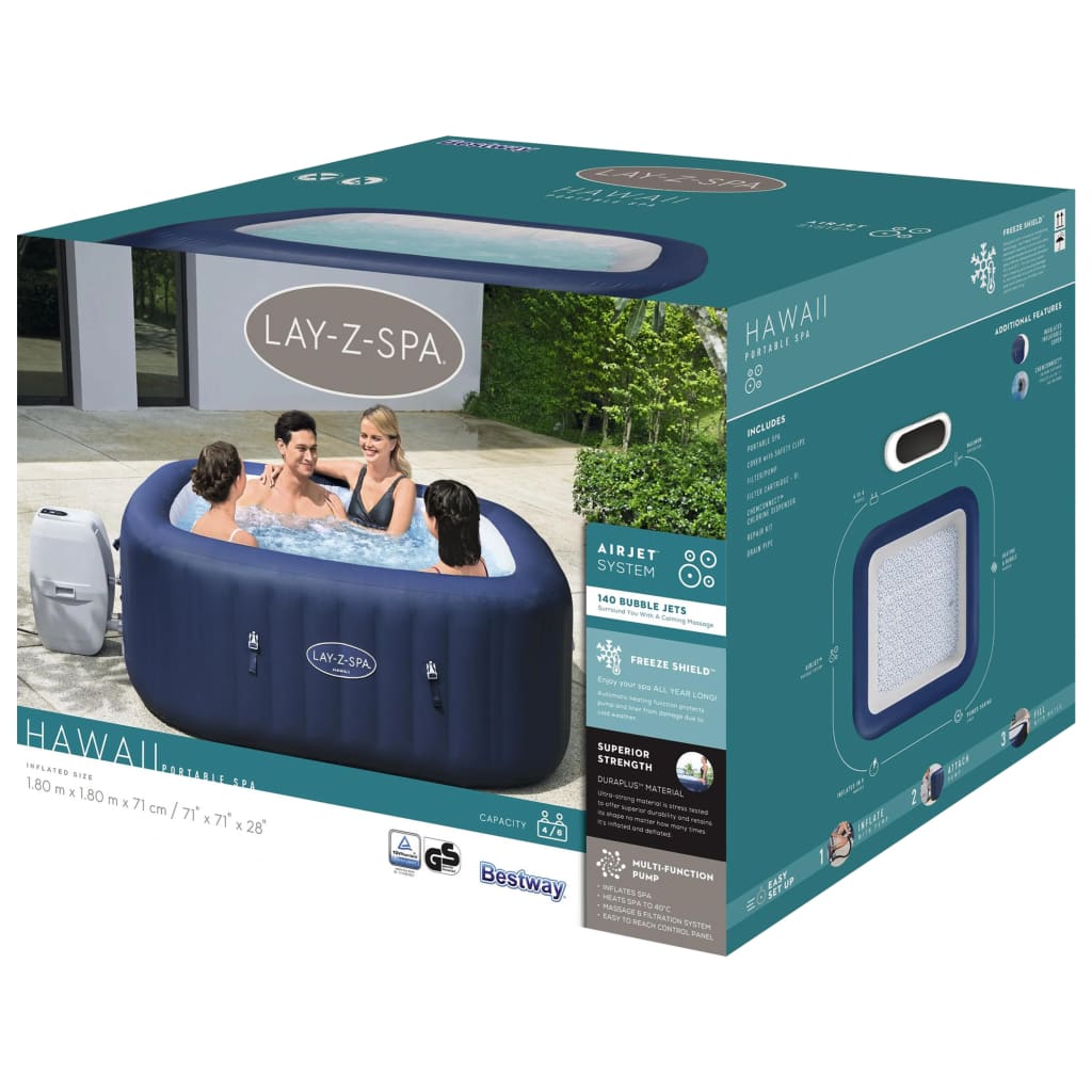 Bestway Lay-Z-Spa Whirlpool Hawaii Airjet Aufblasbar