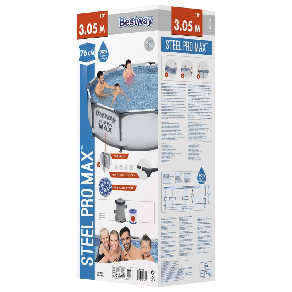 Bestway Steel Pro Max Swimmingpool-Set 305X76 Cm