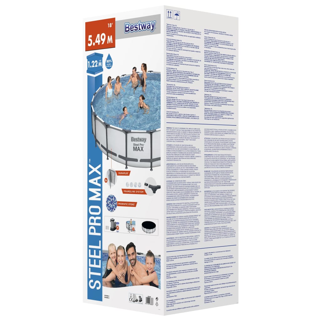 Bestway Steel Pro Max Stahlrahmen-Pool-Set 549X122 Cm