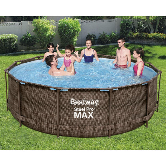 Bestway Steel Pro Max Swimmingpool-Set Deluxe Series Rund 366X100 Cm