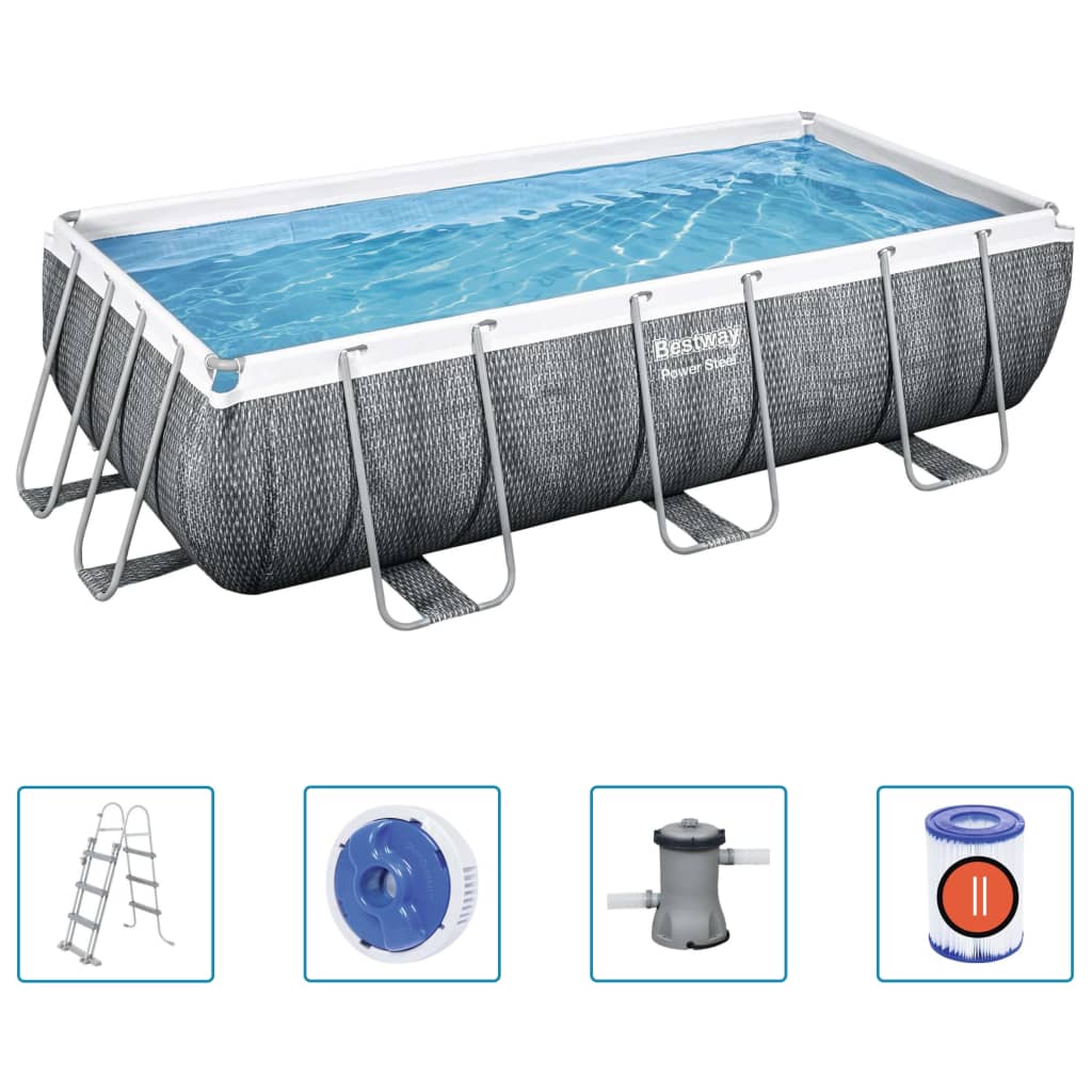 Bestway Power Stahlrahmen-Pool Set 404X201X100 Cm