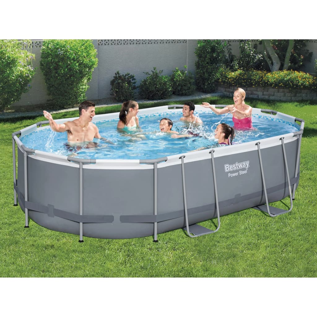 Bestway Power Stahlrahmen-Pool Set 488X305X107 Cm