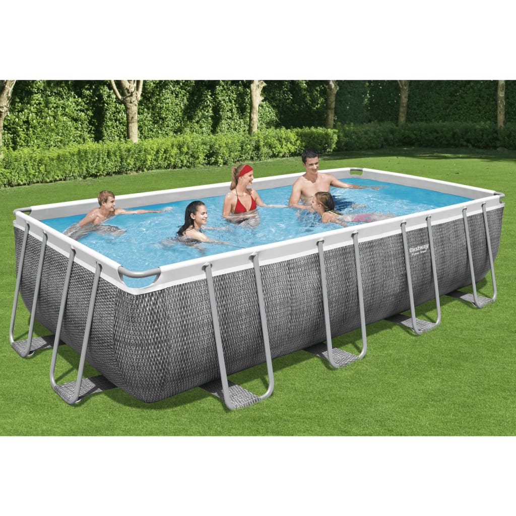 Bestway Power Steel Swimmingpool-Set Rechteckig