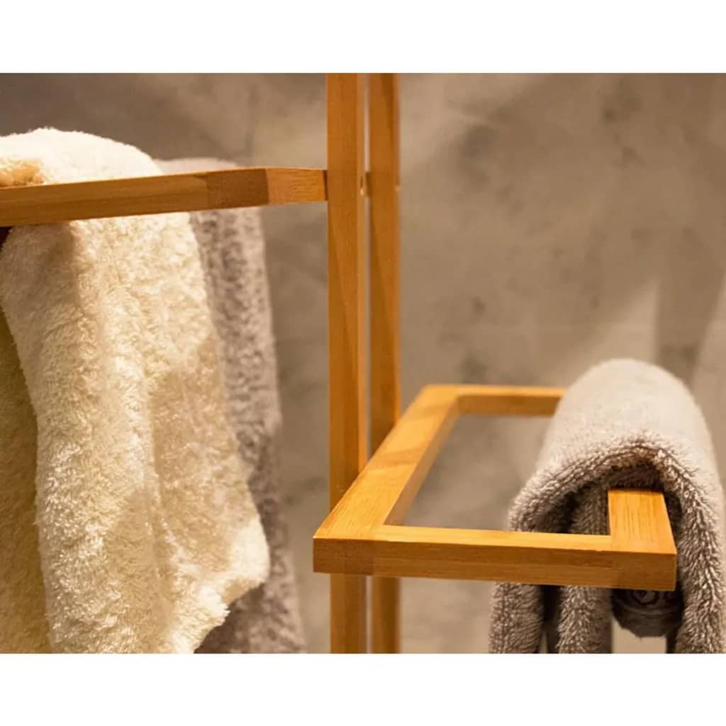 Bathroom Solutions Handtuchständer Bambus 38X32,5X70 Cm Creme