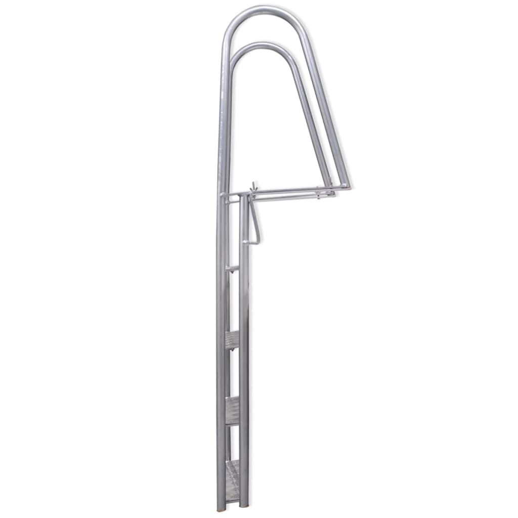 Steg-/Poolleiter 4-Stufig Aluminium 167 Cm