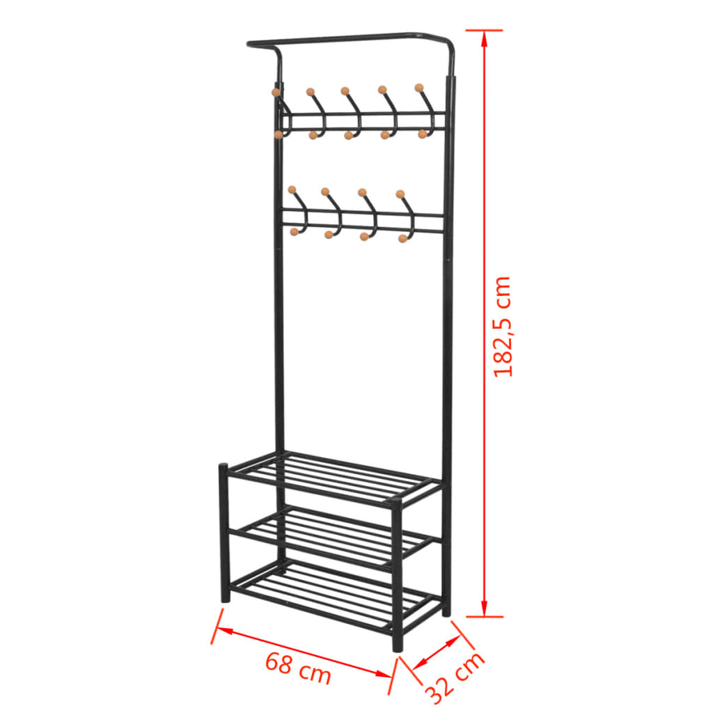 Garderobe Mit Schuhablage 68×32×182,5 Cm