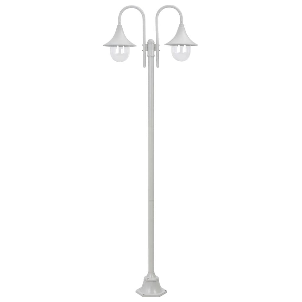 Garten-Pollerleuchte E27 220 Cm Aluminium 2-Laterne