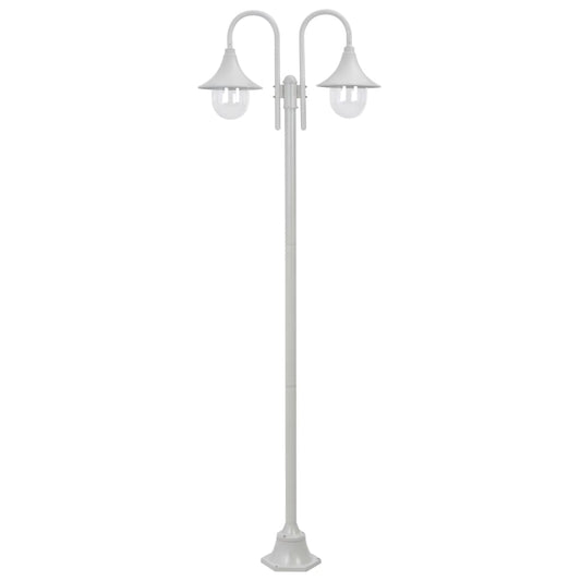 Garten-Pollerleuchte E27 220 Cm Aluminium 2-Laterne