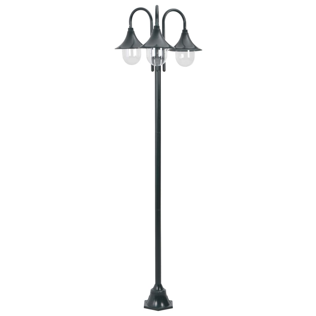 Garten-Pollerleuchte E27 220 Cm Aluminium 3-Laterne