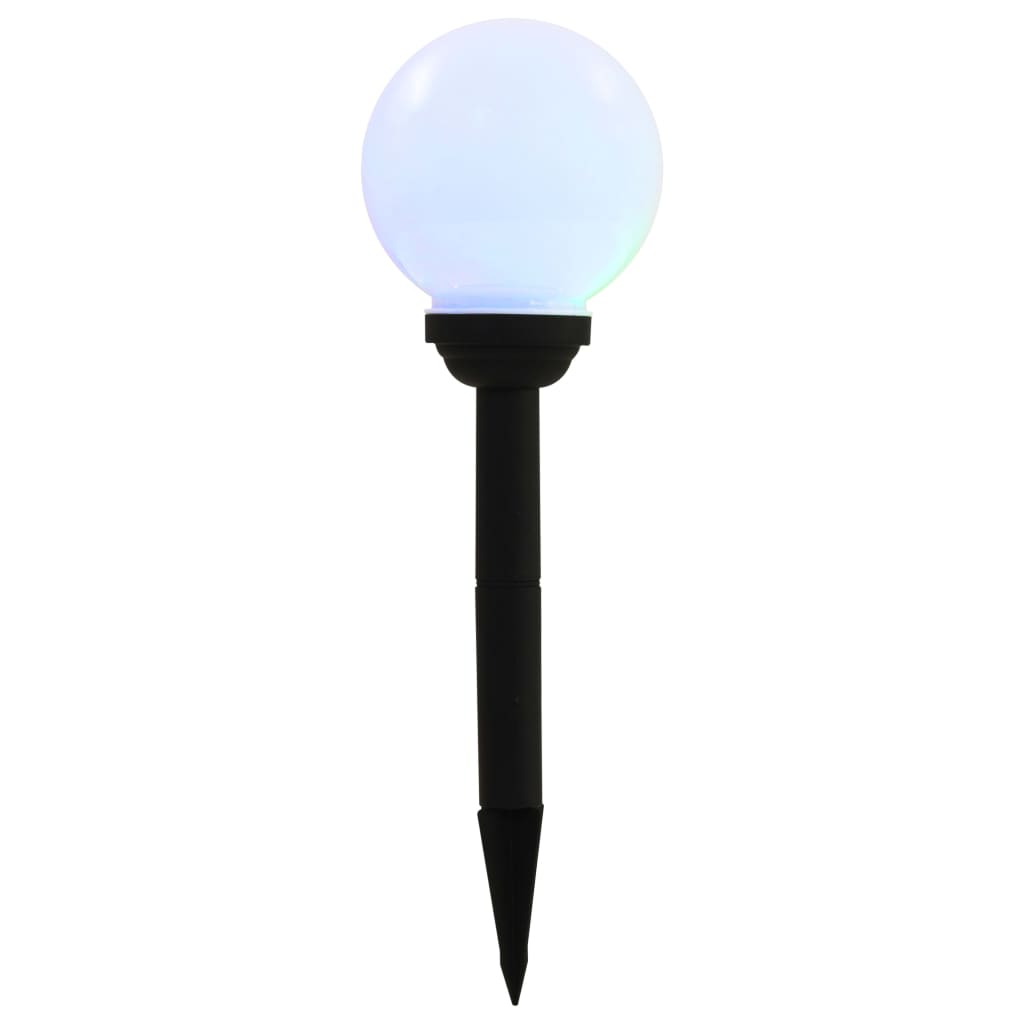 Außen-Solarlampen 8 Stk. Led Kugel 15 Cm Rgb