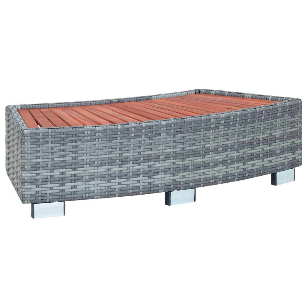 Spa-Einstiegsstufe Poly Rattan 92×45×25 Cm