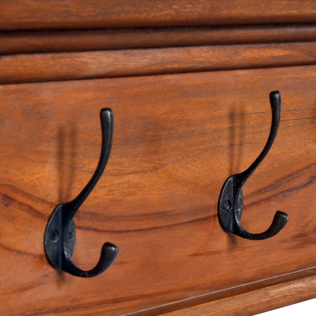 Wandgarderobe Teak Massivholz