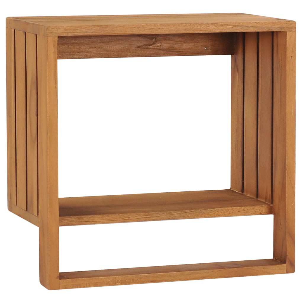 Handtuchregal Zur Wandmontage 35×20×35 Cm Teak Massivholz Braune Eiche