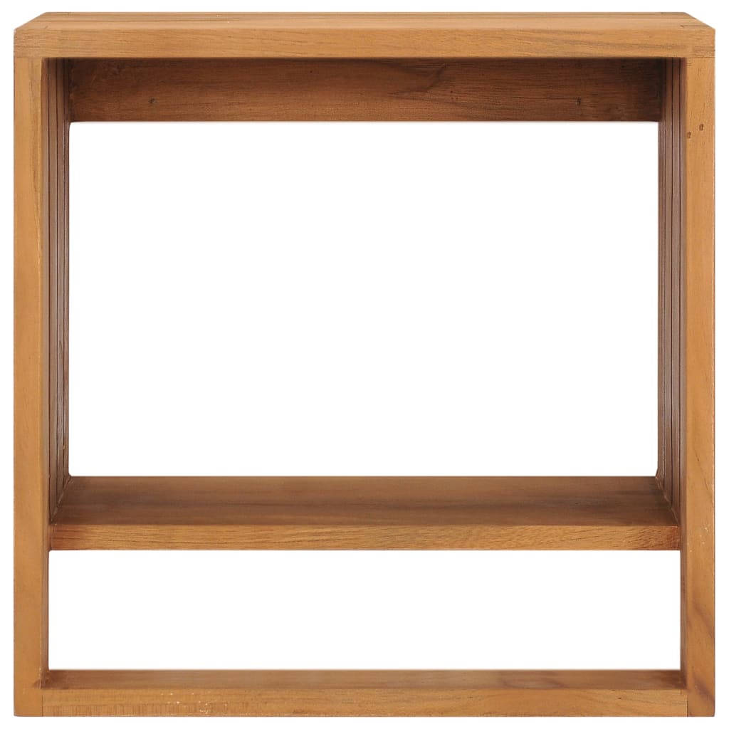 Handtuchregal Zur Wandmontage 35×20×35 Cm Teak Massivholz Braune Eiche