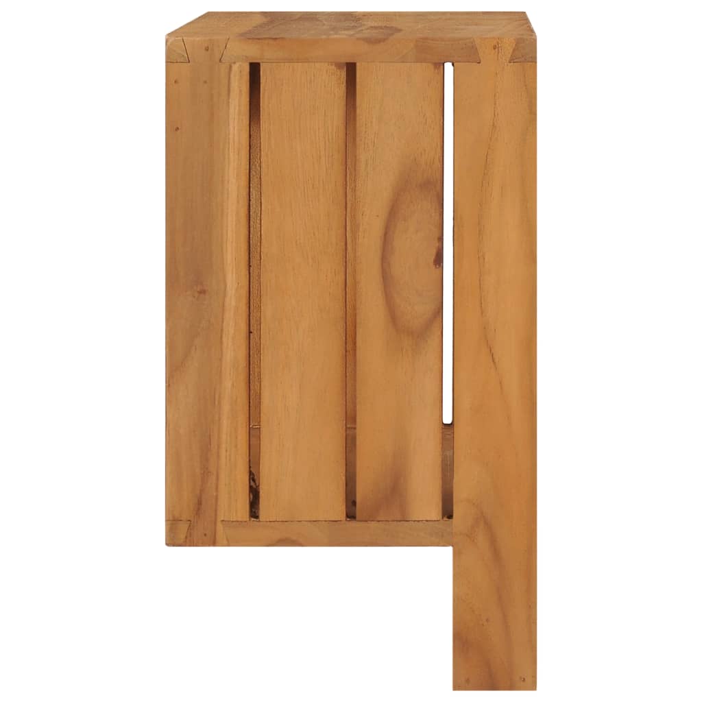 Handtuchregal Zur Wandmontage 35×20×35 Cm Teak Massivholz Braune Eiche