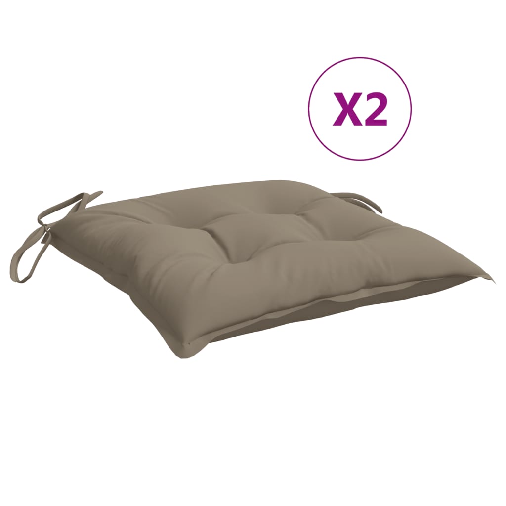 Stuhlkissen 2 Stk. Oxford-Gewebe Taupe