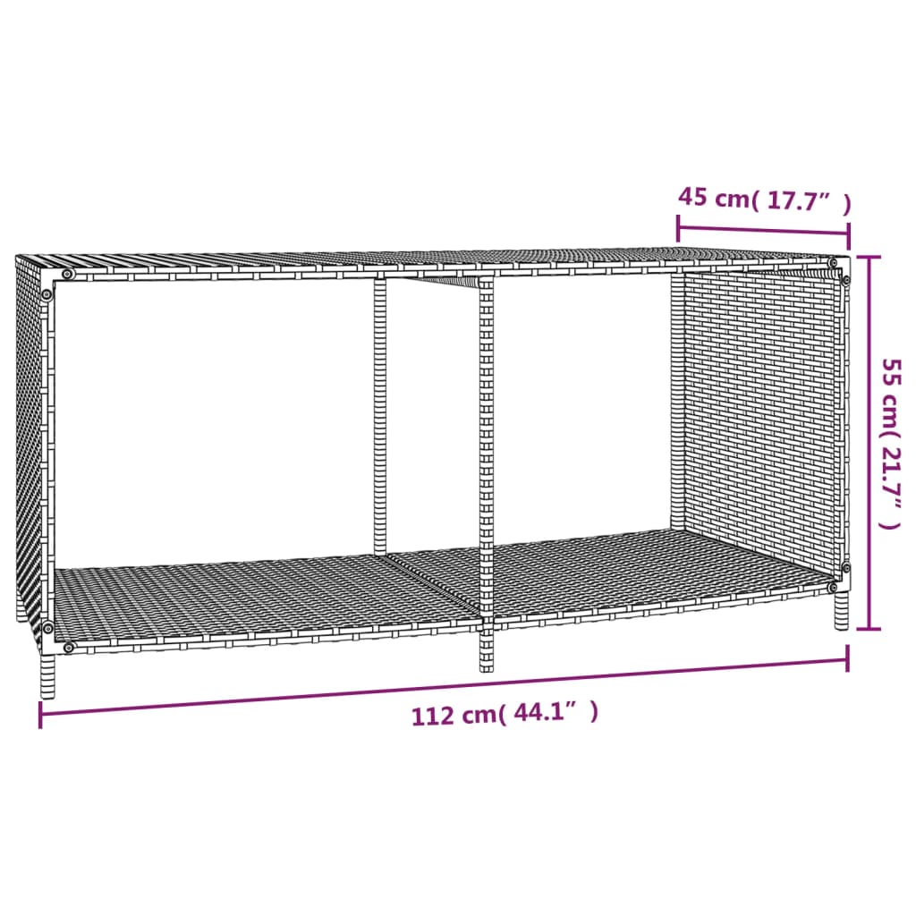 Whirlpool-Umrandung Poly-Rattan Und Massivholz Akazie