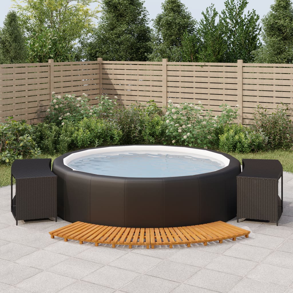 Whirlpool-Umrandung Poly-Rattan Und Massivholz Akazie