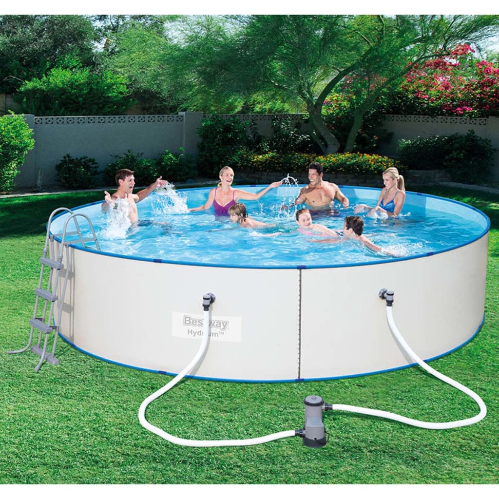 Bestway Hydrium Stahlrahmen-Pool Set Rund 460X90 Cm