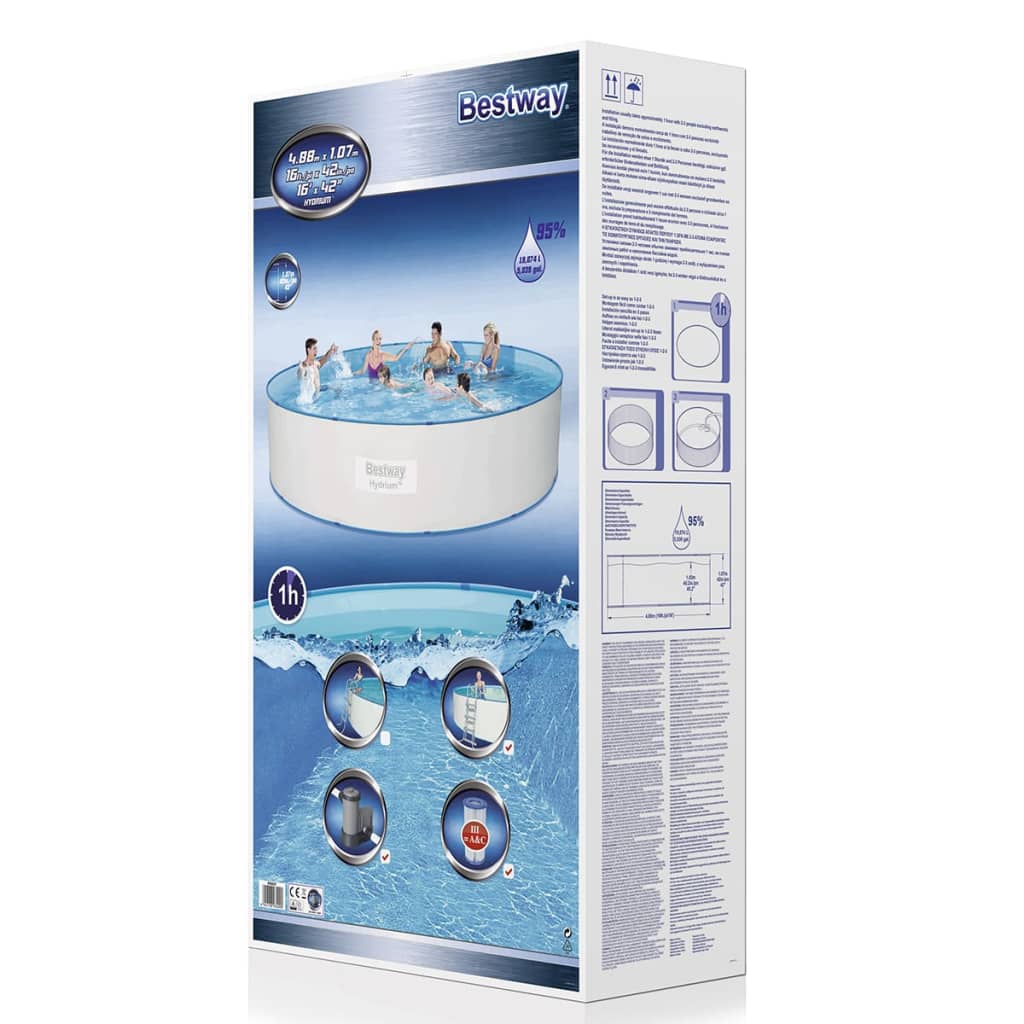 Bestway Hydrium Stahlrahmen-Pool Set Rund 460X90 Cm