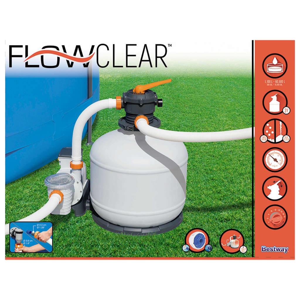 Bestway Sandfilterpumpe Flowclear 11355 L/H