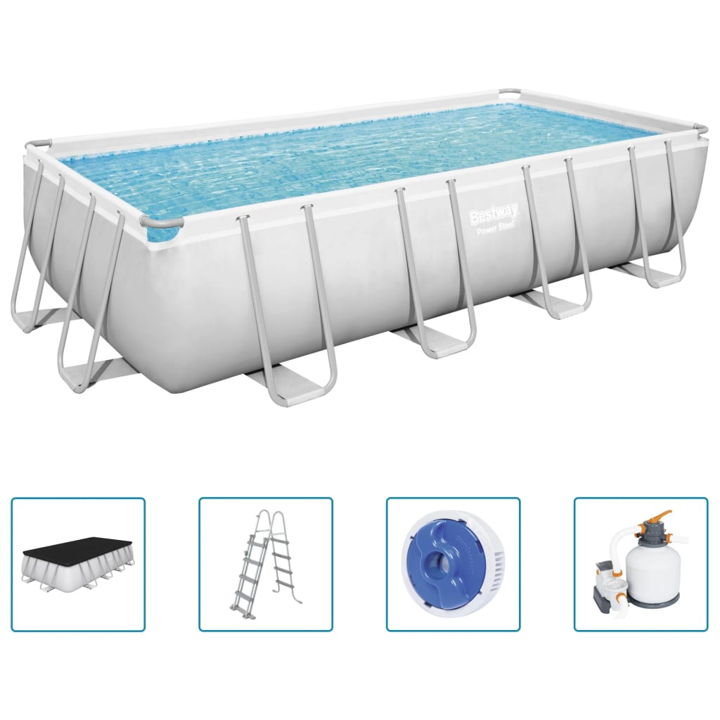 Bestway Power Steel Swimmingpool-Set Rechteckig 549X274X122 Cm