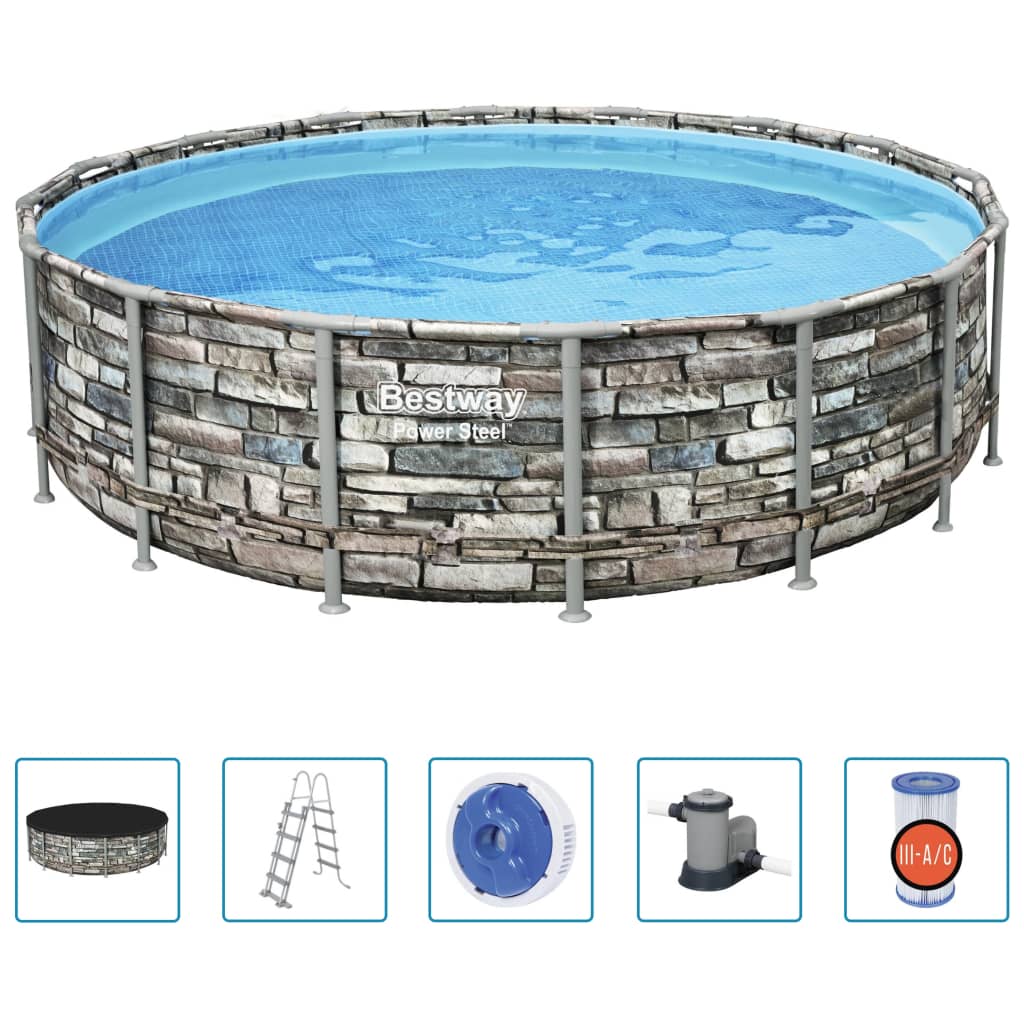 Bestway Power Steel Swimmingpool-Set 488X122 Cm