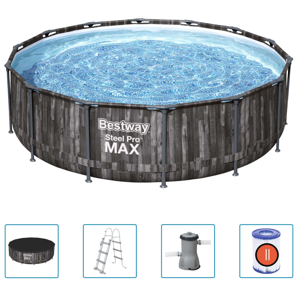 Bestway Steel Pro Max Swimmingpool-Set Rund 427X107 Cm