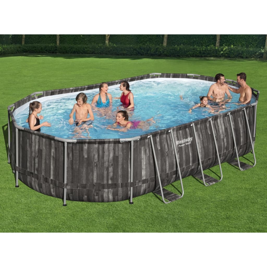 Bestway Power Steel Pool-Set Oval 488X305X107 Cm