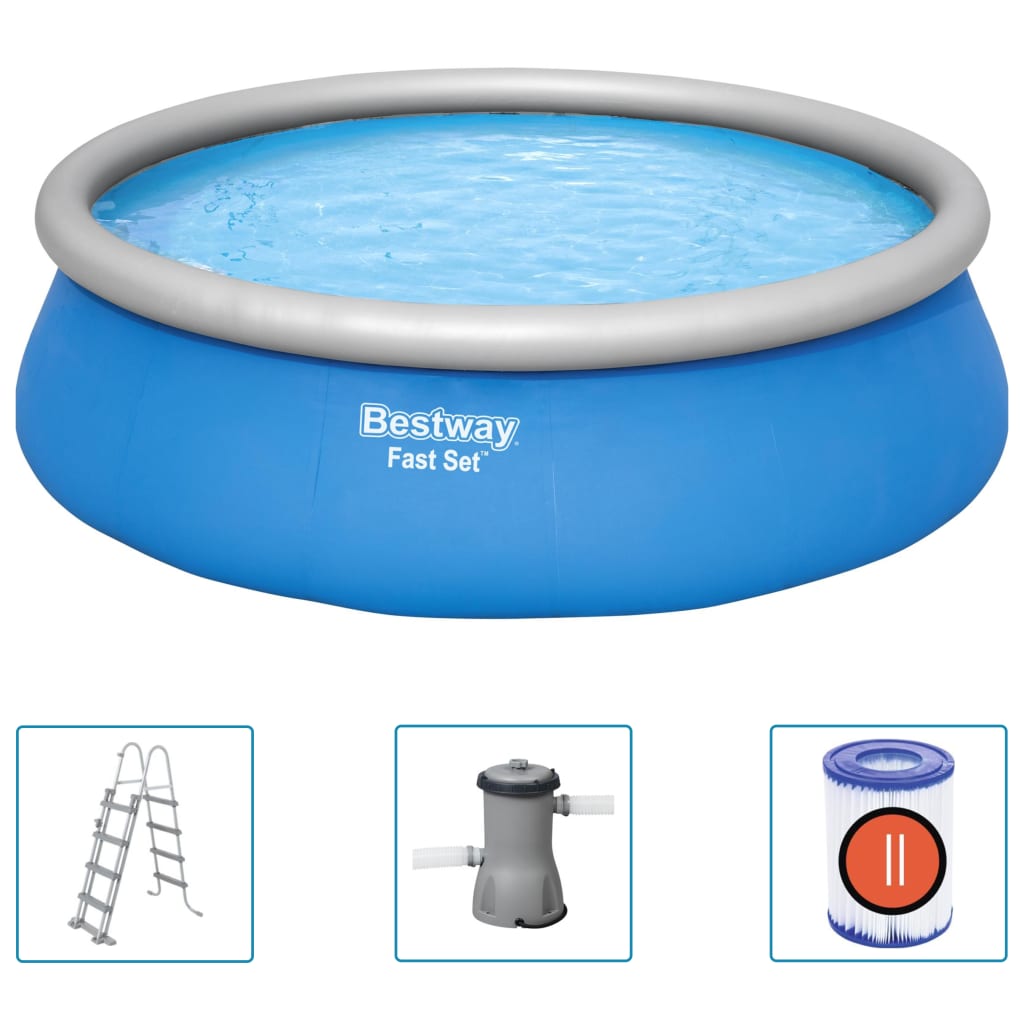 Bestway Fast Set Pool-Set Aufblasbar Rund 457X122 Cm