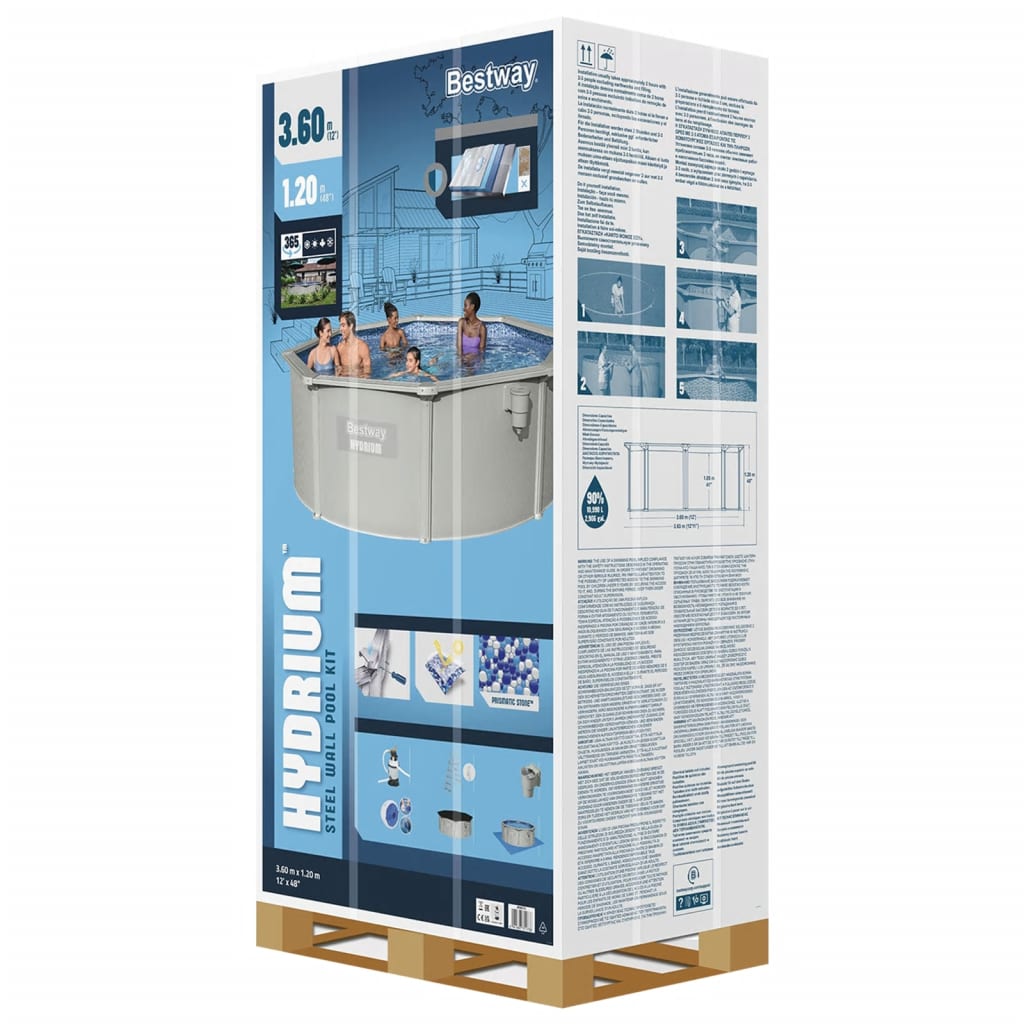 Bestway Hydrium Aufstellpool Rund 360X120 Cm