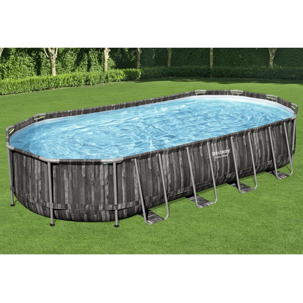 Bestway Swimmingpool Set Oval 7,32X3,66X1,22 M